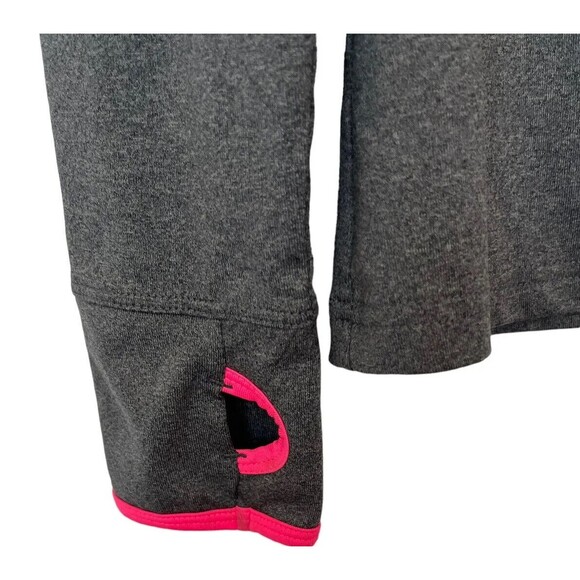 DANSKIN NOW Youth GRAY 3/4 ZIP UP JACKET COAT THUMB HOLES SIZE XL 16-18 - Picture 4 of 5